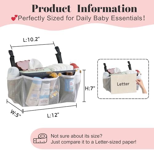 2-Pack Diaper Caddy Organizer for Crib - Image 2