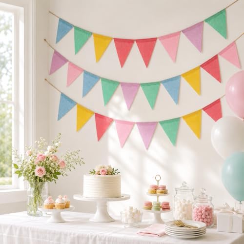 G2PLUS Bunting Banner, Triangle Flag Garland, Pennant Banner Flags - Image 5