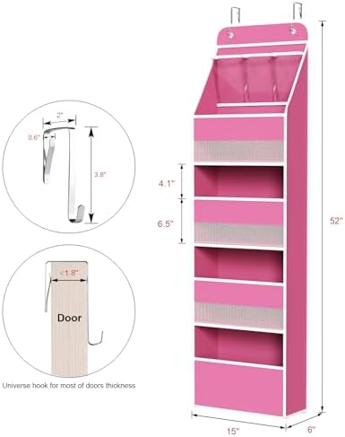 Univivi Fabric Over Door Hanging Organizer - Image 3