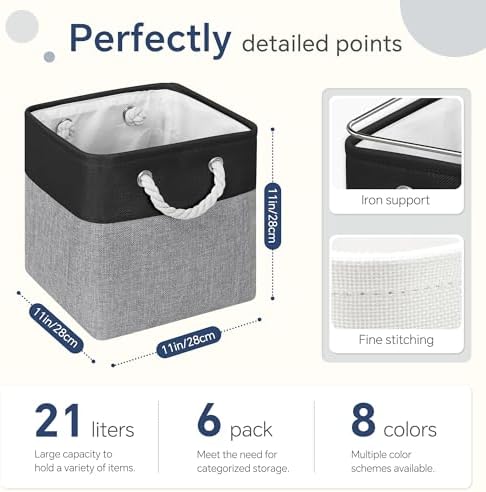 FinishingBo 11 inch Cube Storage Bin - Image 4