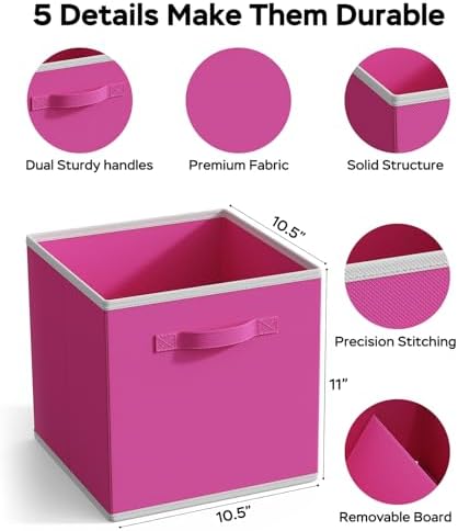MAX Houser 6 Pack Foldable Fabric Storage Bins - Image 3