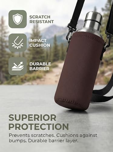 AUPET Water Bottle Bag Carrier, 24oz/32oz Insulated Neoprene bottle Sling - Image 6