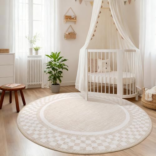 GarveeHome 4ft Washable Round Rug - Image 3