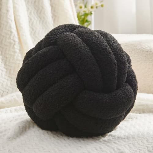 Petrella Black Knot Pillow Ball, 8 Inch Decorative Pillow by Petrellatoy
