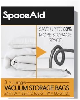 SpaceAid Vacuum Storage Bags, Space Saver Sealer Compression Bags by SpaceAid