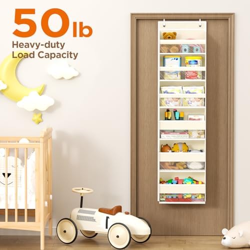 Over The Door Organizer, 6 Tiers Behind The Door Storage Hanging Shelves - Image 5