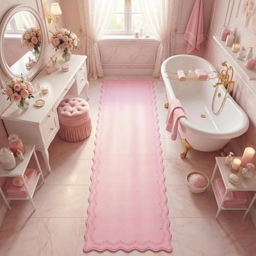GarveeHome 2.5x10 Scalloped Washable Runner Rug Long Hallway Kitchen Rug - Image 3