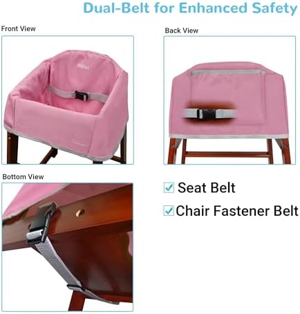 Dual-Belt Baby High Chair Cover, Upgrade Version, - Image 2