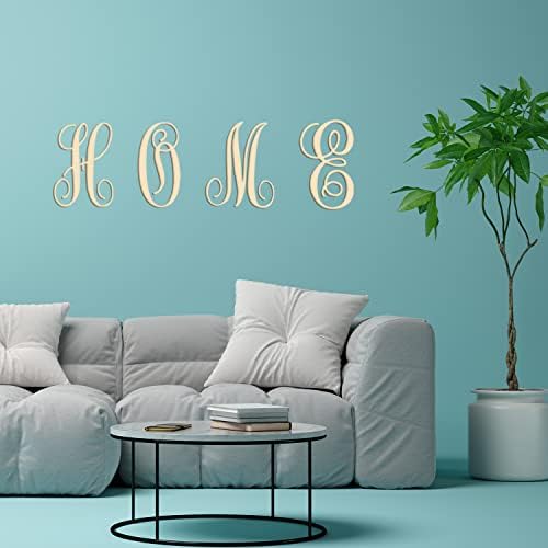 Cursive Wooden Letters W for Wall Decor Large Wood Monogram Letters 14 Inch - Image 3