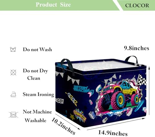 CLOCOR Rectangular 14.9x10.2x9.8 inches Fabric Storage Bin, Waterproof - Image 6