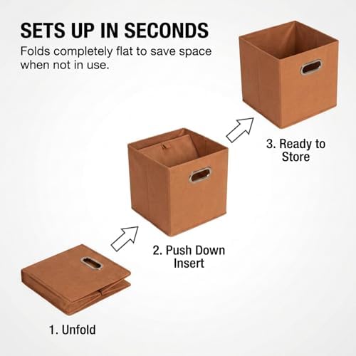 Household Essentials Foldable Fabric Storage Cubes 36-Pack – 11x11x11 Stackable - Image 7