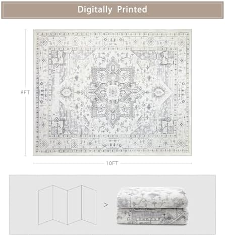 8x10 Washable Area Rugs for Living Room, Dining Room - Image 2