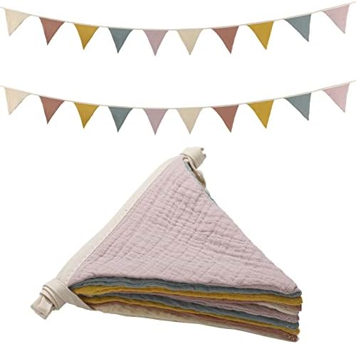 Oudain 2 Pcs Pennant Banner Flags Nursery Garland Triangle, Rainbow Color by Oudain