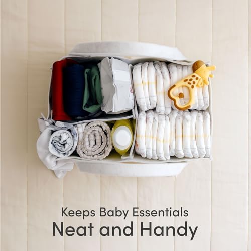 PUTSKA Baby Diaper Caddy Organizer, Felt Nursery Basket, Extra Large - Image 5