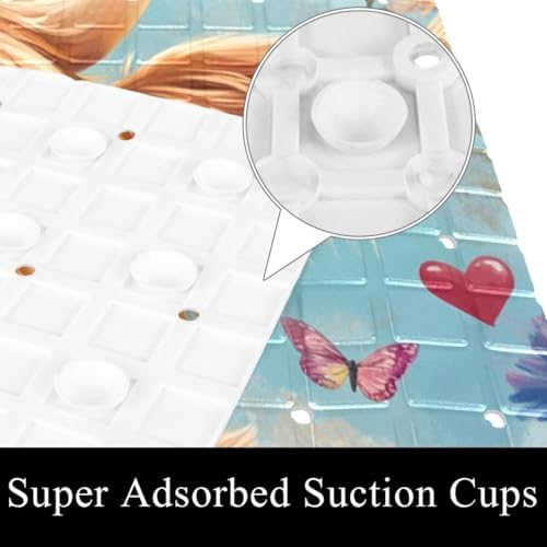 Shower Mat Bathtub Mat, 26.8x15.1 inch, Non-Slip Bath Mat - Image 3