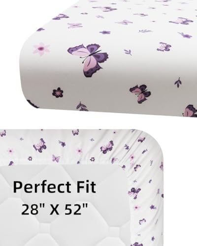 4 Pack Butterfly Baby Crib Sheets - Image 6