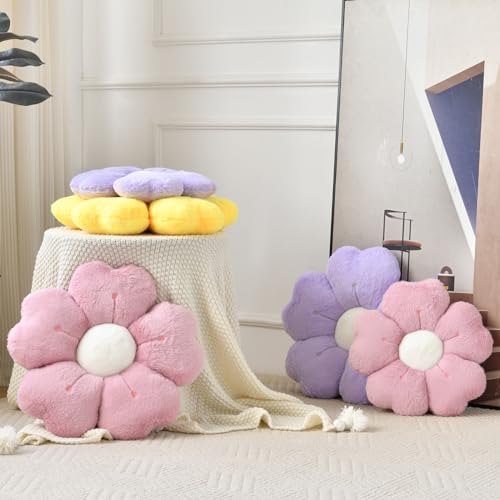 Flower Pillow, Cute Daisy Decorative Throw Pillows, 15 Inches - Image 4
