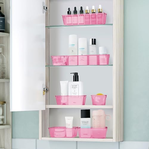 25 PCS Plastic Drawer Organizer Set, Makeup Organizers and Storage Bins - Image 6