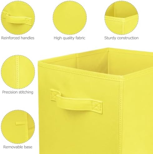 3 Pcs Storage Cubes, 10.5 Inch Collapsible Storage Bins, Fabric Foldable Bins - Image 5