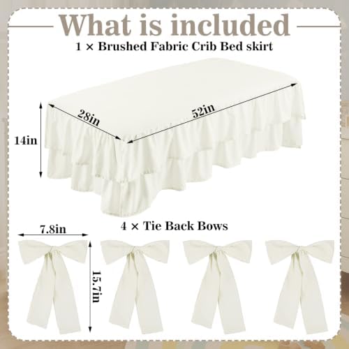 Smoothnovelty Beige Crib Bed Skirts - Image 2