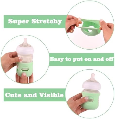 3 Pack Silicone Sleeves for Avent Natural Glass Baby Bottles 4 oz - Image 4