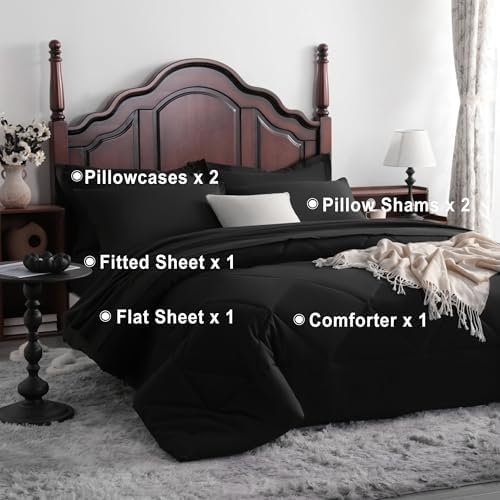NTBAY Queen Microfiber Bed in a Bag, Comforter Set 7 Piece - Image 4