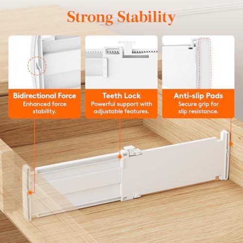 Lifewit 16 Pack 4" High Drawer Divider, Adjustable Drawer Organizer Clothes - Image 4