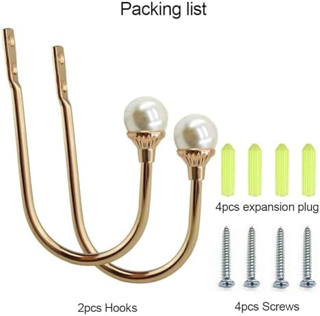 COCIVIVRE 2 Pack Curtain Holdbacks Wall Mounted Curtain Tiebacks Hooks Plastic - Image 5