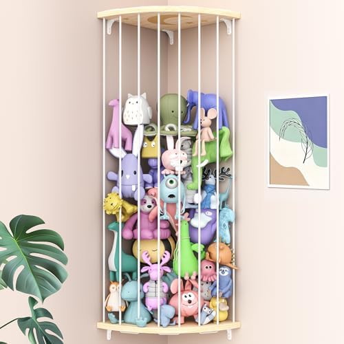 Stuffed Animal Storage Wood Corner Plush Toys Holder by Zayysoha