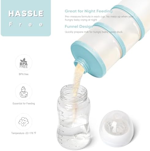 Termichy Stackable Formula Dispenser Portable: Milk Powder Container to go - Image 5