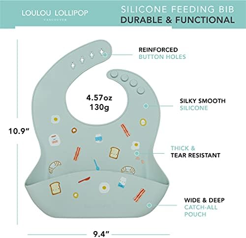 Loulou Lollipop Soft, Waterproof Silicone Feeding Bib - Image 2