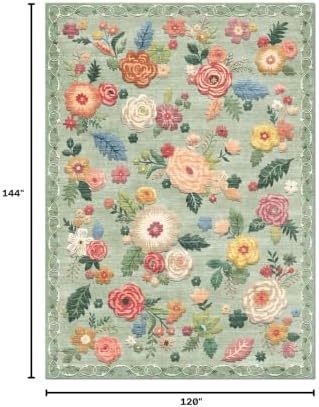 10x12 Area Rugs for Living Room: Large Washable Rug Lightweight Non Slip Low - Image 2