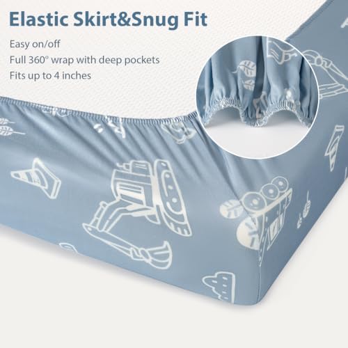 Baby Bedside Bassinet Sheets Fitted, 33”x20” Compatible - Image 7