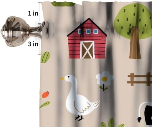 Cartoon Farm Animal Valance Curtain - Image 6
