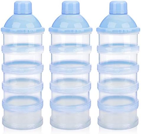 Accmor Formula Dispenser On The Go, 5 Compartments Stackable Formula Container by Accmor