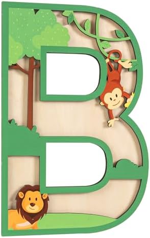 3D Layered Safari Nursery Wooden Letters by Unknown