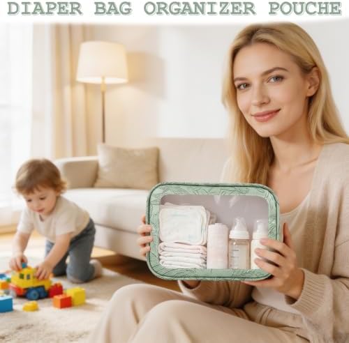 YOPCDJ 5PCS Baby Diaper Bag Organizer Pouches Set, TSA Approved Travel Toiletry - Image 4