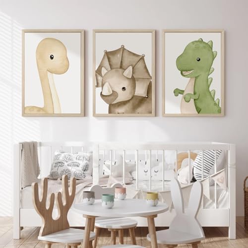 Dinosaur Wall Art Kids Boys Room Canvas Wall Decor Dino Nursery Wall Art - Image 6