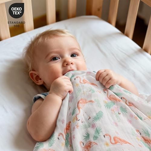 GLLQUEN BABY Muslin Swaddle Blankets 4Pk Receiving Blanket Large 35" x 40" - Image 2