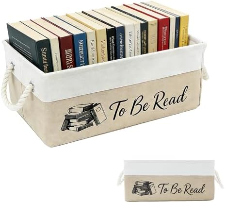 TBR Book Storage Basket Bin by SKYJORMY