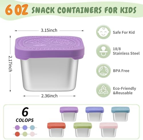 6 Oz Snack Containers with Lids - Image 2
