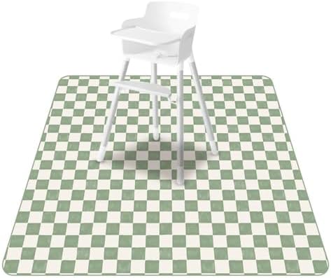 Baby Splat Mat for Under High Chair, 51 x 51 Inch Waterproof Splash Mat by Opgroeie