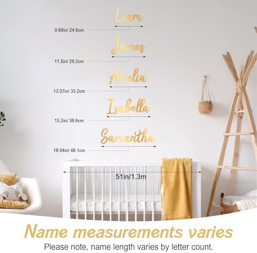 Boao Personalized Name Letter Wall Decal, Modern Calligraphy - Image 4