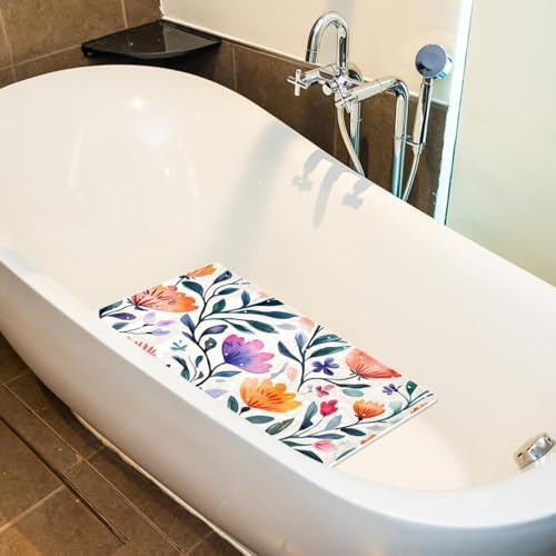 Shower Mat Non Slip, Floral Design Anti Slip Bath Mat - Image 5