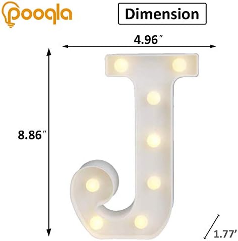 Pooqla LED Marquee Letter Lights, Warm White and Cool White Decorative Lighted - Image 5