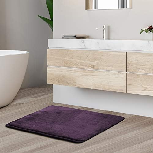 Clara Clark Bathroom Rugs, Velvet Memory Foam Bath Mat, Machine Washable Bath - Image 2