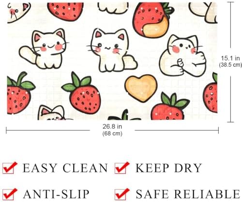 Non Slip Bathtub and Shower Mat 26.8x15.1 inch, Bath Mat - Image 4