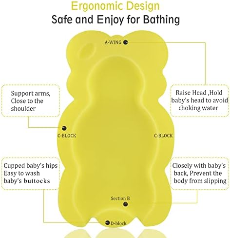 Baby Bath Cushion, Newborn Bath Support Sponge - Image 6