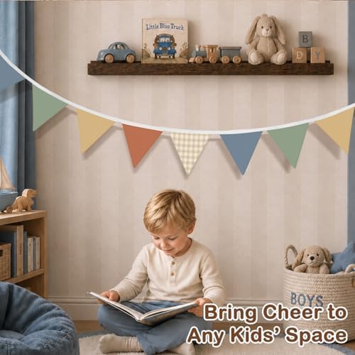 Playroom Wall Decor Pennant Banner Flags 5.5Ft - Image 4