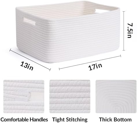 MiniArk Large Storage Baskets for Shelves, Baby Nursery, Toy Baskets Box - Image 2